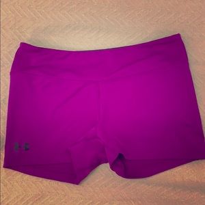 Purple workout shorts